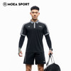 墨立方（MOEA）轻薄冰丝POLO户外短袖上衣男士翻领夏季凉感运动保罗衫 黑/深灰 175/96A/L