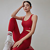 GIGT鸿运当头新春款2024新年套装运动内衣女防震美背文胸瑜伽背心 红色文胸+红色瑜伽裤 XL