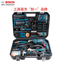 BOSCH 博世 冲击钻手电钻家用GSB550多功能电动螺丝刀工具箱套装大功率550w 创一工具箱108件套装