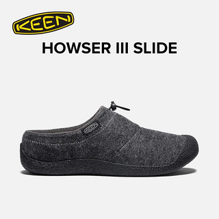keen HOWSER III SLIDE 轻便户外鞋男一脚蹬休闲单鞋 炭灰色毛毡/黑色-1025550 40.5码