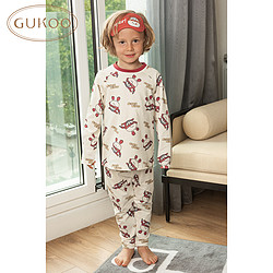 GUKOO 果壳 儿童睡衣春秋迪士尼联名可爱中小童空调服家居服套装A