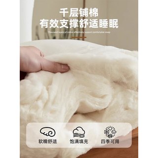 南极人新疆棉花枕头枕芯单只一对装家用全棉护颈成人枕助眠儿童低枕头芯 全棉华夫格超低枕【约1.2斤】BNY 74x48cm枕芯单只装【里外全棉】
