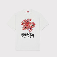 KENZO 凯卓 男女款圆领短袖T恤 FE55TS2734SG 米白色 XXL