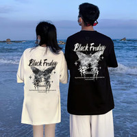 MDlila情侣装夏季2024新款潮流宽松衣服网红ins感短袖情侣款t恤班服定制