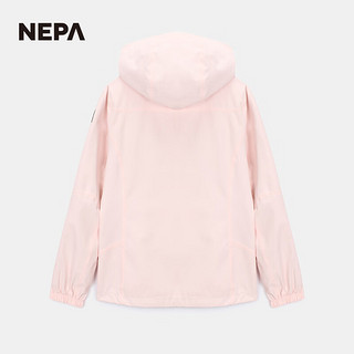 NEPA耐葩2024春夏户外女士冲锋衣防水夹克可拆卸连帽外套7K20509 雾粉红色H07 175/96A（105）