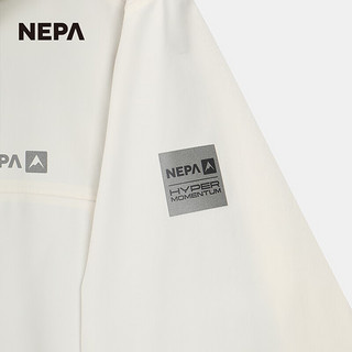 NEPA耐葩2024春夏户外女士冲锋衣防水夹克可拆卸连帽外套7K20509 大理石白色E04 160/84A（090）