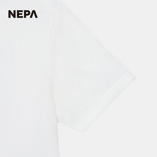 NEPA耐葩2024春夏男女同款运动户外休闲弹力圆领短袖T恤7KG5360 黑色C01+米白A01 160/84A（090）