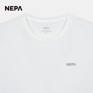 NEPA耐葩2024春夏男女同款运动户外休闲弹力圆领短袖T恤7KG5360 黑色C01+米白A01 185/104A（115）