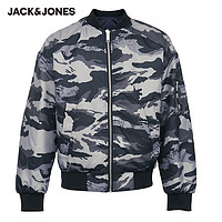 杰克琼斯 JackJones杰克琼斯outlets夹克男两面穿棒球领迷彩棉服外套