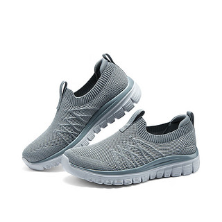 SKECHERS 斯凯奇 女子舒适一脚蹬100693 灰色/GRY 39.5