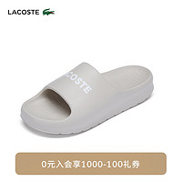 法国拉科斯特 LACOSTE男鞋 24室内居家居浴室厚底舒适洗澡拖鞋|47CMA0015 18C/米白色 7 /40.5