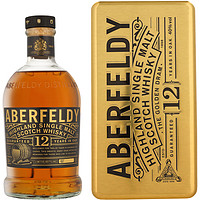 Aberfeldy 艾柏迪（Aberfeldy） 12年 单一麦芽威士忌  进口洋酒 黄金礼盒装700ml