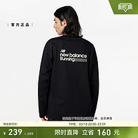 new balance NB官方正品男宽松舒适运动休闲圆领长袖T恤5DD37621