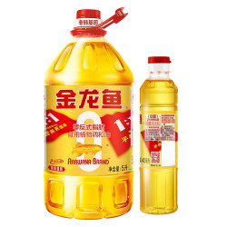 金龙鱼食用油非转基因金标黄金比例零反式脂肪食用植物调和油5l400ml1
