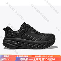 HOKA ONE ONE男鞋运动鞋Bondi SR公路跑鞋缓冲防水皮革1110520 BLACK/BLACK 14