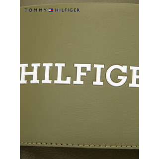 TOMMY HILFIGER 24春季男装简约字母休闲泳池家居一字凉拖鞋FM0FM05022 灰绿色MSD 42