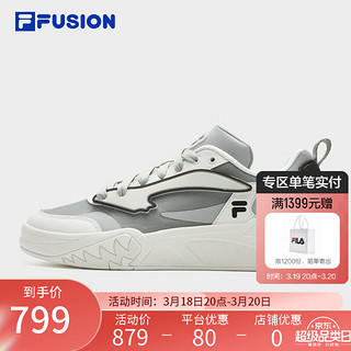 FILA FUSION斐乐潮牌DESPERADO LOW复古篮球鞋男2024夏运动鞋 苔藓灰/奶白-GA 42