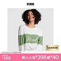 维多利亚的秘密 PINK 棉质长袖T恤女 3Z3G白色 11243903 M