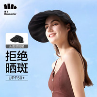 蕉下(beneunder)遮阳帽女帽子防晒帽女太阳帽大帽檐防紫外线空顶帽贝壳帽 【