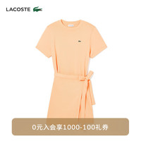 法国拉科斯特 LACOSTE女装24黑色修身收腰短袖短款连衣裙|EF7268 IXY 32 /150