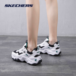 skechers斯凯奇女鞋官方旗舰显高厚底老爹鞋网面透气熊猫鞋官网休闲