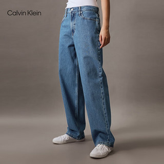 Calvin Klein Jeans24春夏女士街头复古纯棉蓝色水洗宽松牛仔裤40WK819 NA6-牛仔浅蓝 24