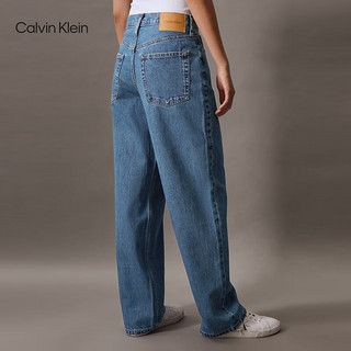 Calvin Klein Jeans24春夏女士街头复古纯棉蓝色水洗宽松牛仔裤40WK819 NA6-牛仔浅蓝 24