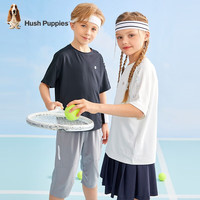 暇步士 童装儿童夏季短袖男童女童男女大童夏装短袖圆领衫 藏蓝