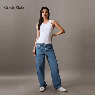 Calvin Klein Jeans24春夏女士街头复古纯棉蓝色水洗宽松牛仔裤40WK819 NA6-牛仔浅蓝 25