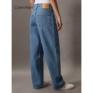 Calvin Klein Jeans24春夏女士街头复古纯棉蓝色水洗宽松牛仔裤40WK819 NA6-牛仔浅蓝 30