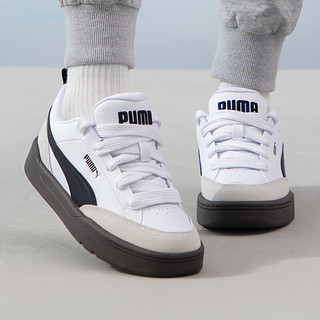 彪马（PUMA）舰店男鞋 2024春季运动鞋复古时尚厚底板鞋缓震休闲鞋 397262-01/白-黑色-灰色 44