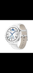 HUAWEI 华为 GT3 Pro 蓝牙版 智能手表 钛金属款 白色陶瓷真皮表带 43mm