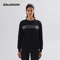 salomon 萨洛蒙 女款 户外运动休闲柔软透气亲肤保暖卫衣 ESSENTIAL CREW NECK 深黑色 C20292 M