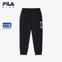 FILA 斐乐 KIDS斐乐童装男大童长裤2024夏季新款儿童舒适凉感针织裤子