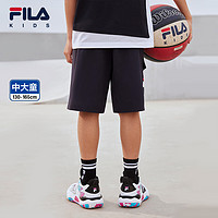 FILA 斐乐 KIDS斐乐童装男大童短裤2024夏季新款儿童时尚梭织五分裤潮