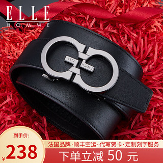 ELLE HOMME 皮带男真皮男士腰带高档时尚自动扣头