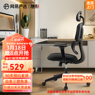 YANXUAN 网易严选 小蛮腰双背人体工学椅 S5PRO 黑色无搁脚