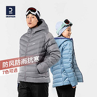 DECATHLON 迪卡侬 羽绒服轻薄保暖男女连帽冬夹克短款棉服外套滑雪户外OVWD