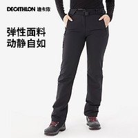 DECATHLON 迪卡侬 雪地徒步登山休闲运动保暖裤加绒加厚抓绒裤女ODT1