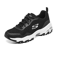 SKECHERS 斯凯奇 女厚底老爹鞋 896002-BKW 黑色/白色