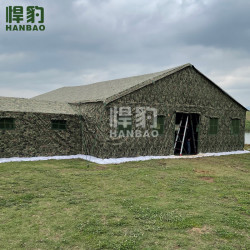 捍豹 户外大型林地星空单帐篷14*9m指挥帐篷带2个耳房