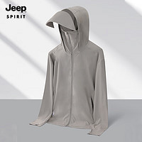 Jeep 吉普 防晒衣UPF50+夏季休闲户外情侣款防紫外线皮肤衣 星辰灰/S