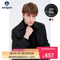 Navigare【易打理】意大利小帆船风衣男春季中长款外套男士工装大衣