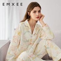 嫚熙(EMXEE)春夏季牛油果纱罗哺乳待产睡衣产后月子服产妇产前家居服 星河物语【哺乳吊带三件套】 M