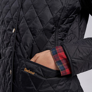 Barbour Annandale女士四季经典保暖菱格修身绗缝夹克 黑色 8