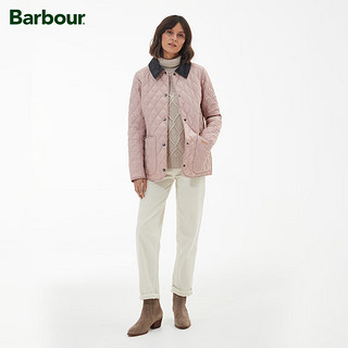 Barbour Annandale女士四季经典保暖菱格修身绗缝夹克 粉色 10