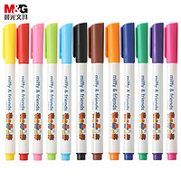 M&G 晨光 文具12色易擦白板笔 儿童彩色绘画涂鸦记号笔 米菲系列会议笔 12支装FWMY2304