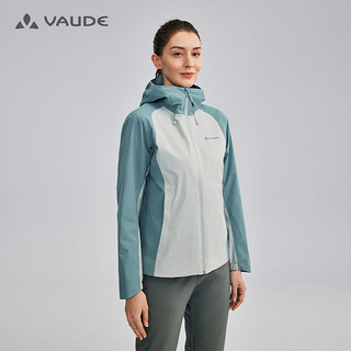 巍德（VAUDE）户外运动冲锋衣2L拼接防风防水徒步登山外套女款VG2411201 青灰 M