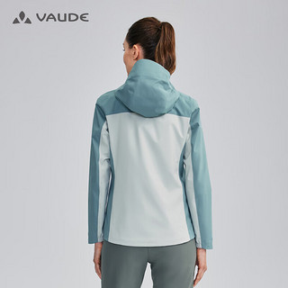 巍德（VAUDE）户外运动冲锋衣2L拼接防风防水徒步登山外套女款VG2411201 青灰 M