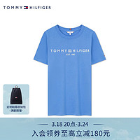 TOMMY HILFIGER24新款春季女纯棉休闲字母印花合身打底针织上衣40276 